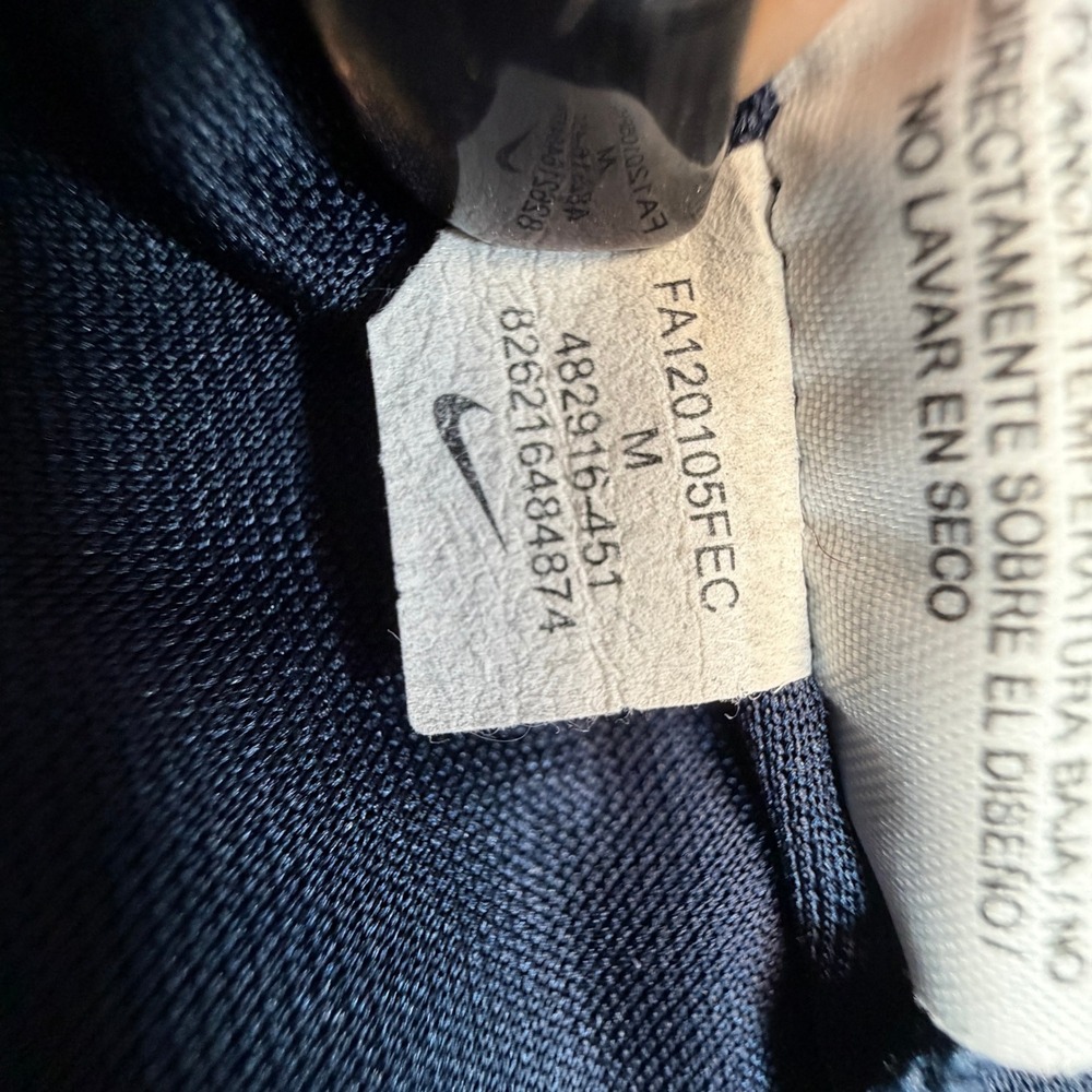 Nike Elite 1/4 Zip Pullover Mens Medium Navy Blue Dri-FIT Training Running READ - Picture 12 of 13